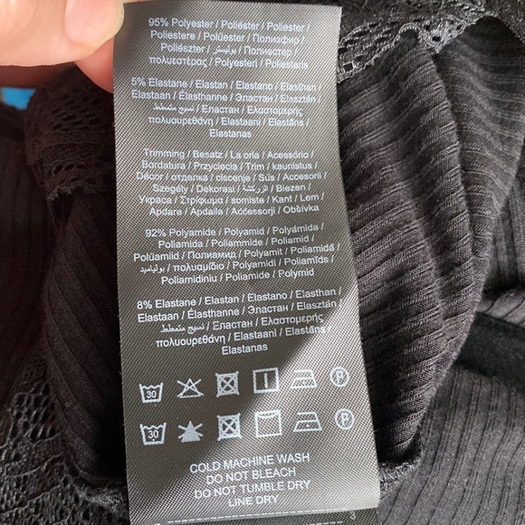 Y.A.S Black Lace Bodystocking Size Small - Picture 9 of 10